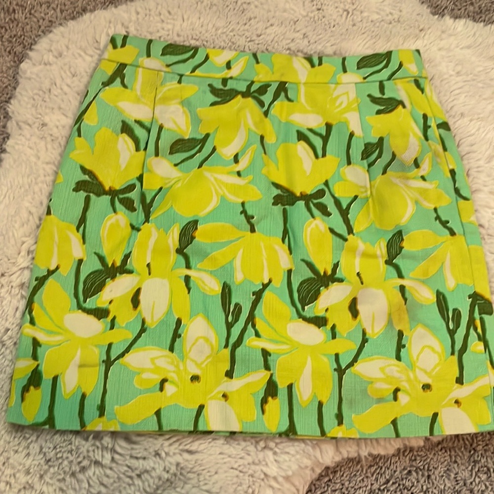 JCrew flowery mini skirt